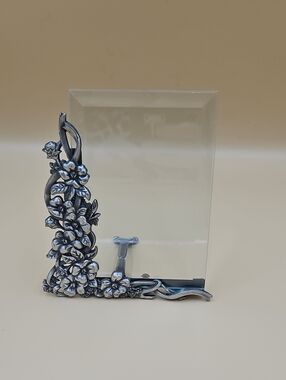 Ornate Floral Glass Photo Frame